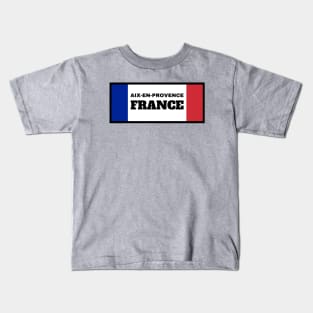 Aix-en-Provence City in French Flag Colors Kids T-Shirt